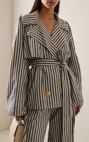 [FRANÇOISE] Exclusive Gabi Cropped Silk Trench Coat