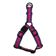 Scream Reflective Step In Dog Harness Loud Pink Medium 2.5 x 50-72cm