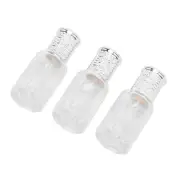 3pcs Refillable Perfume Mist Spray 10ml Silver Cover Clear Glass Empty Fragr ZOK
