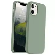Shockproof Designed for iPhone 12 Mini Case, Food Grade Liquid Calke Green