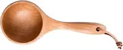 Japan Style Portable Short Handle Sauna Water Scoop Wooden Spoon Rice Scoop, Multifunction Kitchen Utensil Measuring Spoon