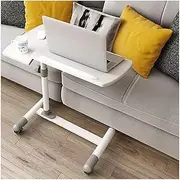 Overbed Table Overbed Table Height Adjustable Overbed Bedside Carbon Steel Bracke Side Table W/Wheels Lifting Computer Desk Laptop Table Portable