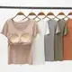 Simple Round Neck Solid Short Sleeve T-Shirt 圓領純色短袖T恤