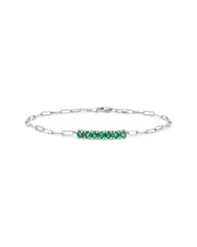 Forever Creations 14K 1.00 ct. tw. Emerald Paperclip Bracelet