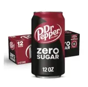 Dr. Dr PEPPER Zero Sugar Soda Pop (1) 12 Pack 12 oz Cans