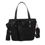 Fashion Lattice Pattern Shoulder Tote Big Capacity Women Bowknot Crossbody Bag Youth Ladies Simple Versatile Bag