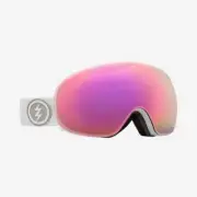 Electric Visual EG3 Matte White Snowboarding Goggles (Brose / Pink Chrome)
