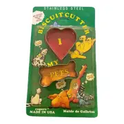 Lone Toy Tree Biscuit Cutters Heart And Bone Shape 2 Pk Stainless Steel