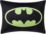 NORTHWEST Kids Reversible Bed Pillow (w/Removeable Shell), Completele Bed Pillow with Cloud Like Filling & Removable Cover, 20 in x 30 in, Batman Signal