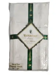 Vintage '96 Waterford 'Barons Court' in Pearl Set of 2 Fingertip Towels
