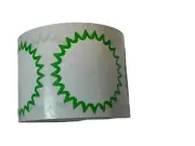 2” Starburst Thermal Direct Green Border Colored Labels Stickers One roll /500