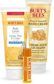 Burt's Bees Honey Pot Box Body Lotion, Lip Balm, Hand Cream Set NIB Sealed