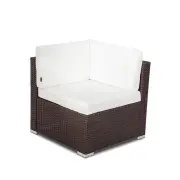 Living Outdoor Furniture Modular Lounge Components Corner Sofa-Brown