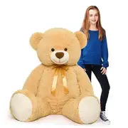 Big Teddy Bear,52'' Giant Stuffed Animal Plush,Light Brown Soft Gifts for