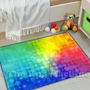 WHIZZ KIDS VIVID RAINBOW COLOUR FUN FLOOR RUG 80x120cm **CRYSTAL CLEAR IMAGERY**