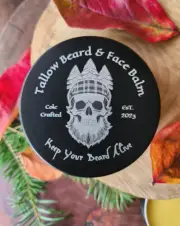 Tallow Beard & Face Balm With Meadowfoam Seed Oil Natural Mens Grooming 2 oz