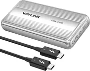 WAVLINK 80Gbps M.2 NVMe SSD Enclosure with Cooling Fan Compatible with Thunderbolt5/4/3/USB4, Support B+M/M-Key NVMe 2280 SSD, Work with Mac M4 Pro