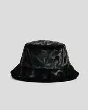 [Nike] Nike Men's Apex Fur Swoosh Bucket Hat in Black Size Medium M Black