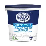 Organic Barambah Organics Plain Greek Style Yoghurt 1kg – Fresh, healthy organic delivery | Doorstep Organics