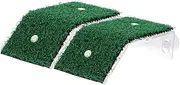 DRESSOOS 2pcs Turtle Terrace Climbing Ladder Basking Platform for Aquarium Tortoise Platform Plastic Artificial Lawn