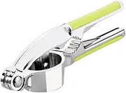 ABOOFAN Garlic Press Mincer Crusher with Walnut Opener Green Handle Manual Tool for Efficient Garlic and Ginger Mince Easy to Clean and Dishwasher Safe Design