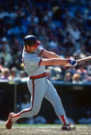Joe Rudi California Angels bats v the Baltimore Orioles at an Majo- Old Photo