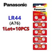 10pcs Panasonic LR44 AG13 1.5V Coin Button Battery 10x 10pcs Car Garage Remote