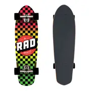 Rad Board Co Cali Cruisers Checkers Complete Skateboard Rasta Fade 9.125in