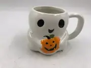 Jack O Lantern Ceramic 14oz Ghost with Pumpkin Coffee Mug CC02B05033