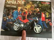 NOS 1987 Kawasaki 250R Ninja Motorcycle Dealer Advertising Brochure Sign No S/H