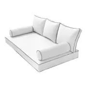 |COVER ONLY| Style3 Twin Contrast Trim Daybed Mattress Bolster Back Covers AD106
