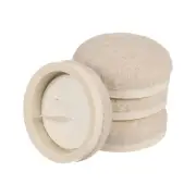 4 Pcs Felt Furniture Slider, 0.98" Round Sliding Pad Table Leg Protector, Beige
