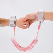 Pink Child Anti-Lost Wrist Strap, Toddler Outdoor Safety Leash Leash Wrist Strap with Lock Swivel Head Suitable for Kids and Parents (6.6 Ft)