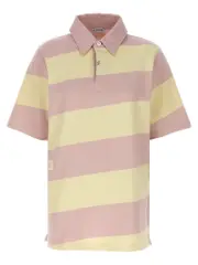 [Burberry] Burberry-Logo Striped Shirt Polo Multicolor-Donna XXS Multicolor