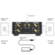 50W + 50W 100W Bluetooth 5.0 Amplifier Digital Audio Power Amp Silver Gray