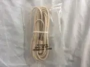25 foot Telephone line extension phone cord ivory RJ11 / RJ14 with coupler NOS