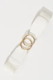 Clara Belt in White Stretch one size