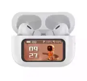 A9 Pro ANC Bluetooth Headphones - In Ear White Touchscreen