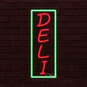 NEW "DELI" w/BORDER VERTICAL 30x12x1 INCH LED FLEX WINDOW/WALL INDOOR SIGN 30983