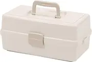 JEJ Astage Tool Box, Milky with 2 Shelves, Storage Box, Shelf Fleur 350, Nail Kit, Handmade Tools, Makeup Tools, Case