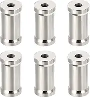 uxcell Camera Spigot Screws Converter 1/4" to 3/8" Female to Female, 6 Pack Tripod Screw Adapter Spigot Stud for Light Stands Hot Shoe Cold Shoe Adapter Ball Head Flash, Black