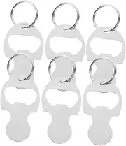 [LIFKOME] 6Pcs Trolley Tokens Key Portable Alloy Shopping Cart Tokens with Practical Durable Keychain for Trolley and Key Storage
