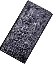 [SLEDEZ] Punk Wallet Men's Long Business Money Clip Thin Card Case(Black)