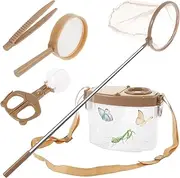 Bug Catching Kit, Bug Catcher for Kids, Funny Kid Nature Exploration Toy, Nature Adventure Toy Set with Butterfly Net Magnifying Glass, Outdoor Explorer Kit Insect Catching Toys for Kids Age 3-8