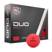 Wilson Staff Duo Soft 2.5 Golf Balls - World's Softest Golf Ball - Matte RED