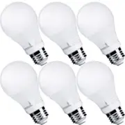 Hyperikon A19 Dimmable LED Light Bulb, 9W=60W, CRI90+, Warm White, 6 Pack
