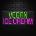 Vegan Ice Cream Sign for Retail Displays | LED Flex Neon | 30"W x 12"H x 1"D