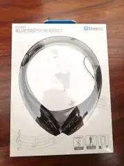 ProHT Rechargeable Bluetooth Headset w/Built-in Mic for Smartphone/Tablet Black