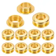 8mm(1/3 Inch) Brass Hole Eyelets, 10 Pcs Arc Surface Grommets, Imitation Gold