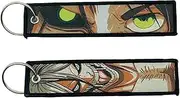 Gearcatweel 1 Pack Anime Keychain Tag Jet Tag Key Chain Embroidered - EDC for Motorcycles, Scooters,ATV,Car and Anime Gifts